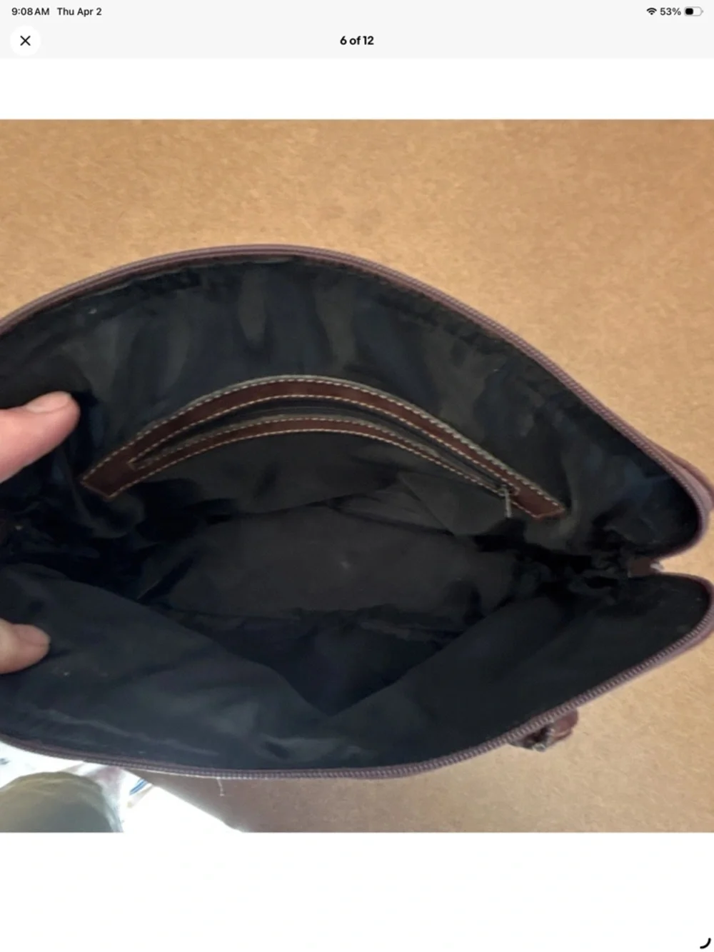 Western-Inspired handmade Brown & Cream handbag with Leather Trim